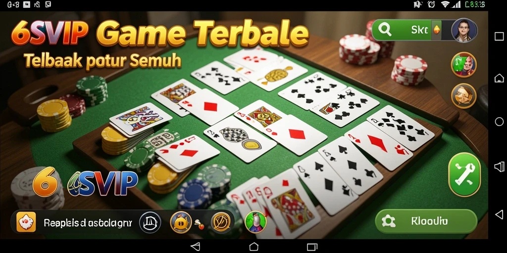Screenshot gameplay 6SVIP menampilkan serunya bermain Gaple.