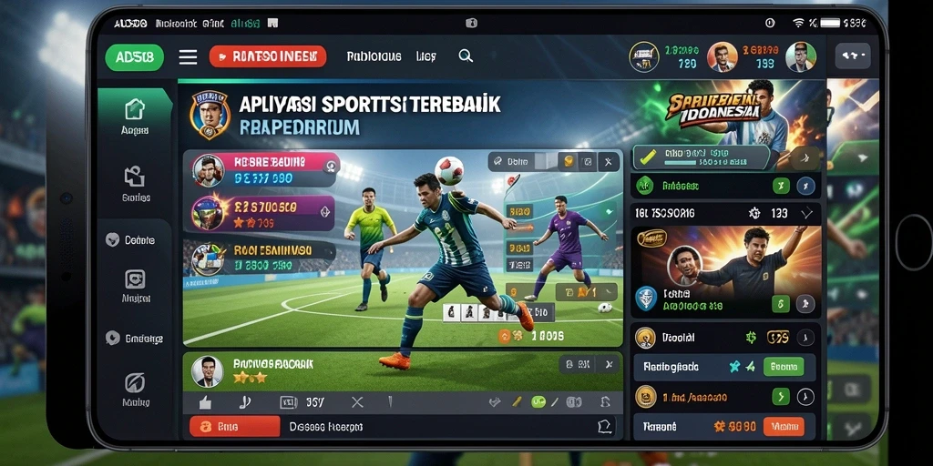 Screenshot ADS508 menampilkan tampilan antarmuka aplikasi Sportsbook.
