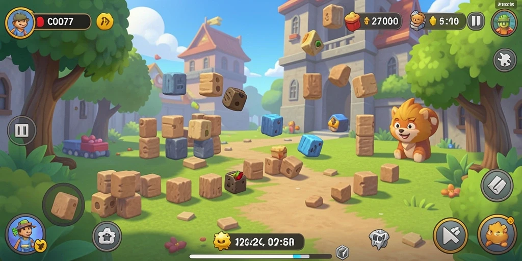 Tampilan menarik dari gameplay puzzle di COO77.