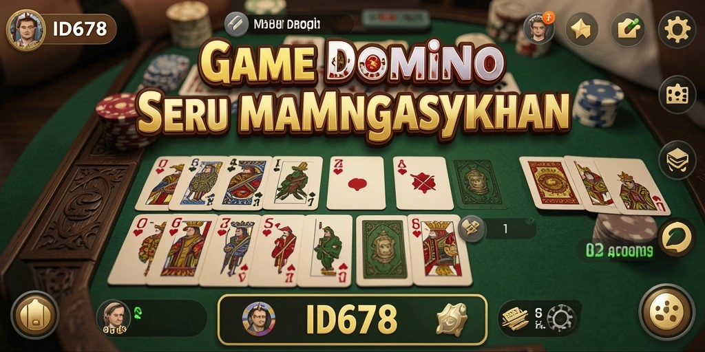 Gameplay Domino seru dan menantang di ID678.
