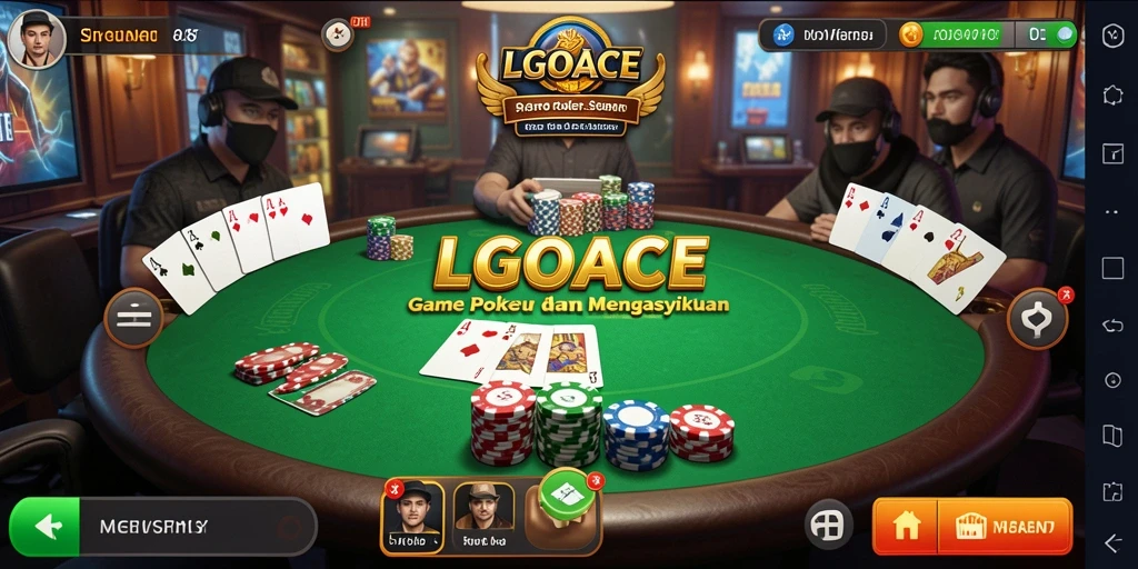 Tangkapan layar dari gameplay Poker yang mendebarkan di LGOACE.
