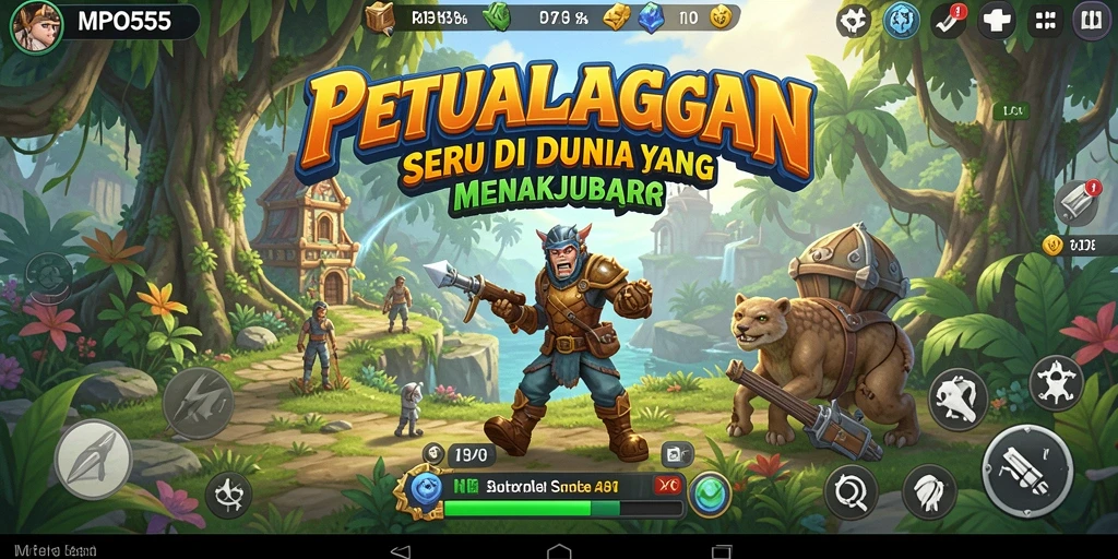Screenshot MPO555 menampilkan pengalaman gameplay petualangan yang mendebarkan.