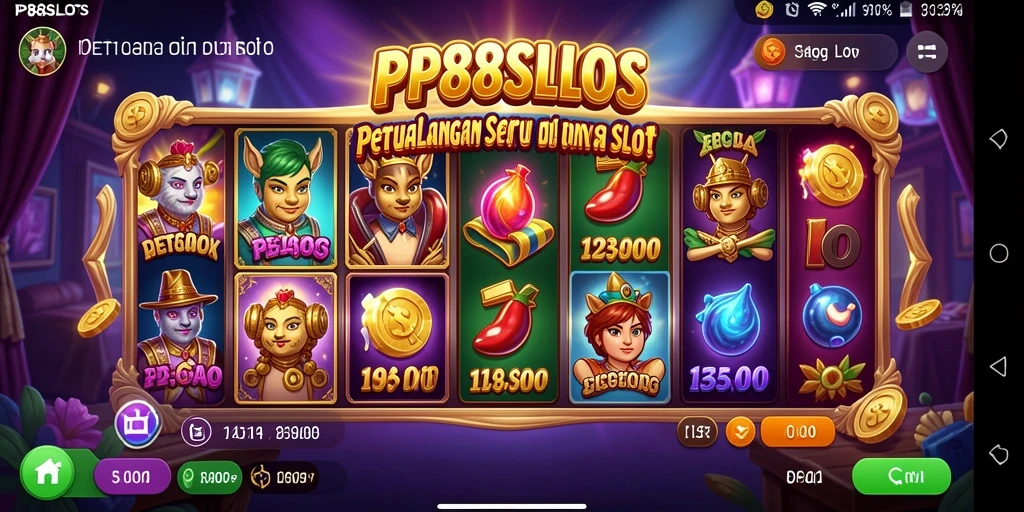 Tampilan gameplay PP88SLOTS yang mengasyikkan dalam petualangan slot.
