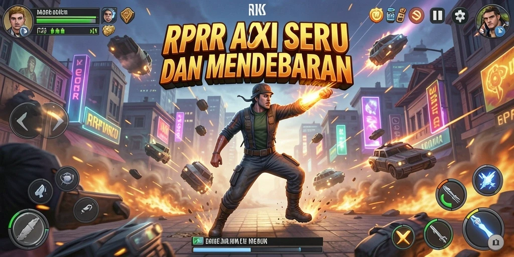 Tampilan aksi mendebarkan dalam game RPRR.