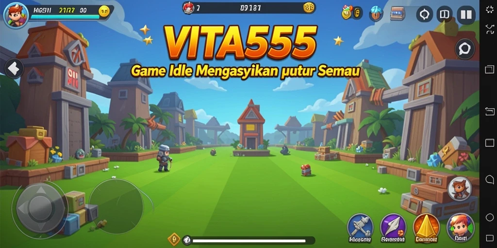 Tampilan gameplay menarik VITA555 dengan format Idle yang mengasyikkan.