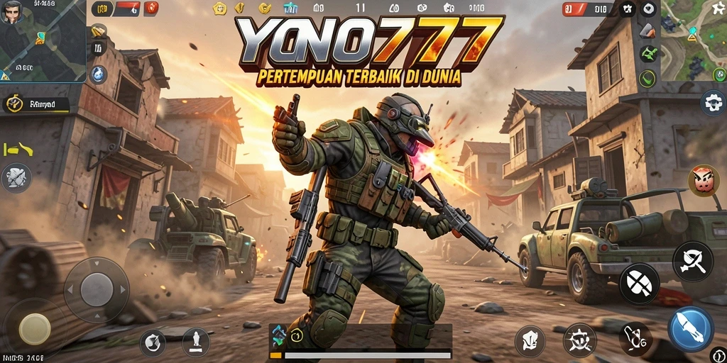 Tangkapan layar YONO777 menampilkan intensitas pertarungan Battle Royale yang mendebarkan.